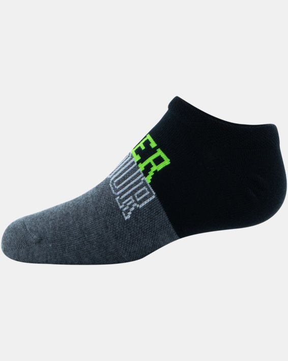 Boys' UA Essential Lite No-Show Socks 6-Pack, Black, pdpMainDesktop image number 4